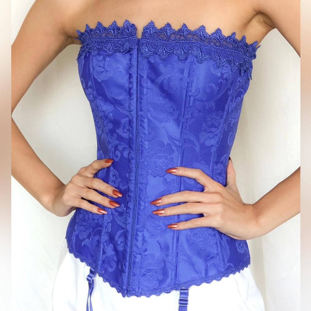Royal blue Fredericks of Hollywood corset